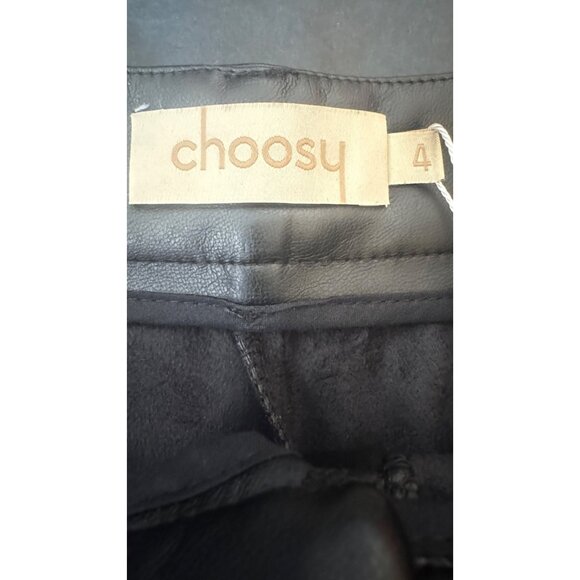 2/$30 NWT Choosy Size 4 Black Faux Leather Shorts Womens - Picture 4 of 16